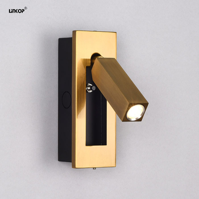 Good price Lámpara de pared LED incrustada Entrada 110-240v 3w Cree LED de cuentas de cinta de interruptor de oro en línea