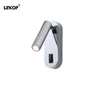 Good price 3w Cree Led Wall Light con ángulo ajustable con interruptor de plata de aluminio 3000k en línea
