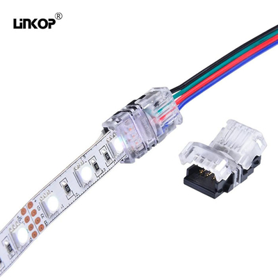 Good price 5v 12v 24v 4 pin Led Strip Connector Soldador gratuito para luces de banda RGB de 8 mm y 10 mm en línea