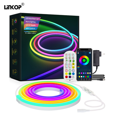 Good price 12w/M Flexible Diy Led Neon Light Tube Rgb con adaptador de alimentación del controlador en línea