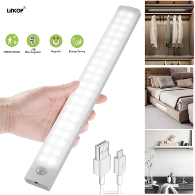 Good price USB de carga LED sensor de movimiento luz de succión magnética luz de gabinete largo en línea