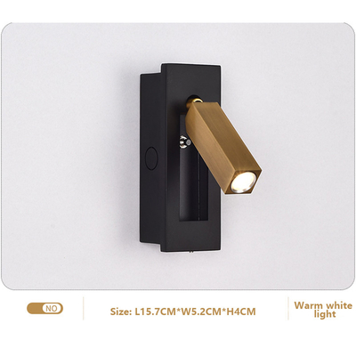 Good price Lámpara de pared LED incorporada con interruptor Lámpara de pared de cama de habitación de hotel en línea