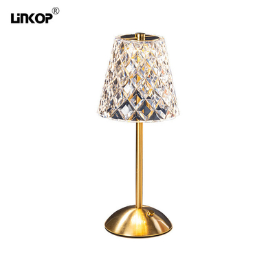 Good price Lámpara de mesa de cristal LED tipo C Usb 5v Recargable con toque con atenuamiento de tres colores en línea