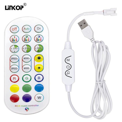 Good price Dc 5v Bluetooth App Rgb Led Controller con ajuste de brillo y micrófono en línea