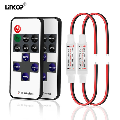Good price Controller LED de un solo color 5-24v inalámbrico 433 Rf Disminuidor de brillo en línea