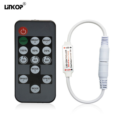 Good price 14Key 12a Controlador LED RF de un solo color con modo de conexión DC o 2 pines en línea