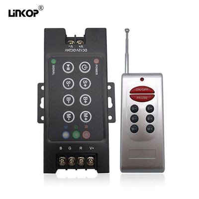 Good price 12-24v Controlador LED con concha de hierro 5-10 Control de distancia Rf 8 tecla 30a Rgb Dimmer en línea