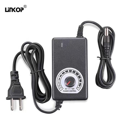 Good price Adaptador de energía ajustable 3-12v 2a con cable DC personalizado para iluminación LED en línea