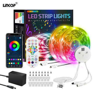 Good price Luz LED RGB de música Bluetooth con correa fija de 12V en línea