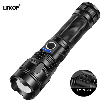 Good price Multifunctional White Laser Flashlight Outdoor Zoom Emergency Light Rechargeable online