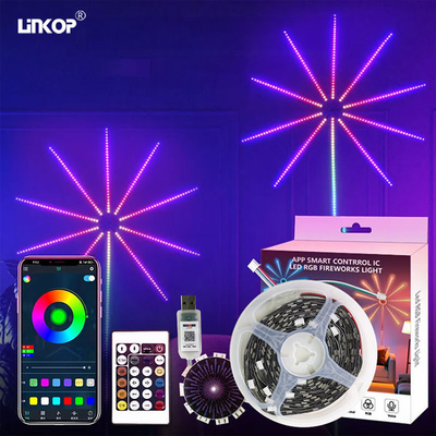 Good price Luces de Navidad LED flexibles 5vusb Luces de fuegos artificiales direccionables con RGB Ic para decoración interior en línea